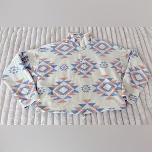 Patterned white bomber jacket